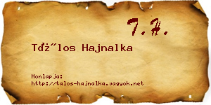 Tálos Hajnalka névjegykártya